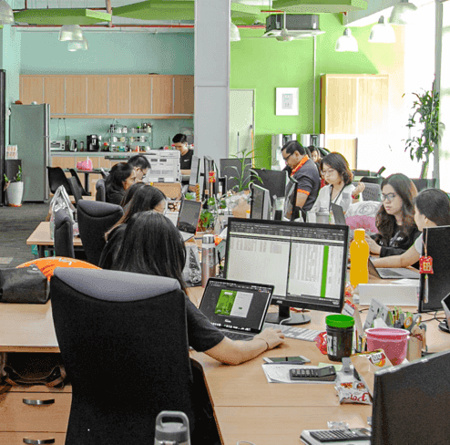 People working at office