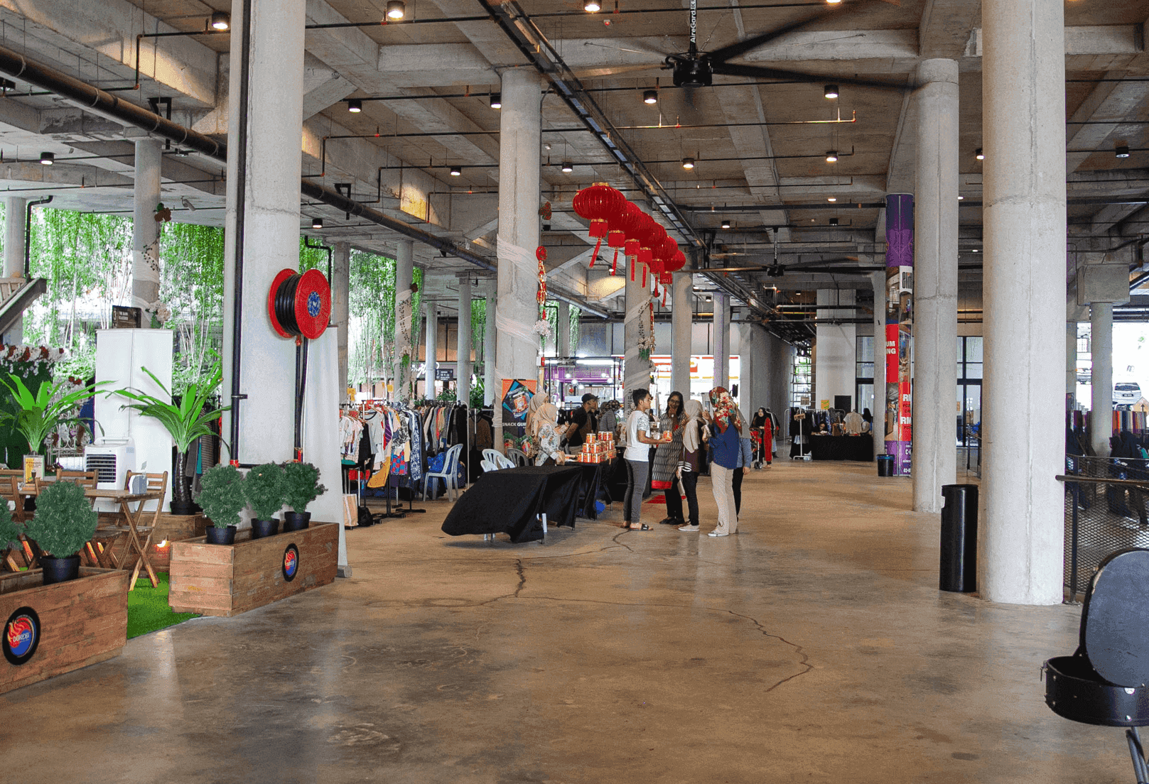 Group of ladies at shopping outlets