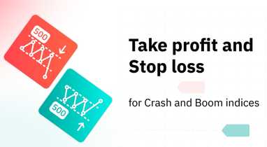Discover how take profit and stop loss work on Crash/Boom synthetic indices on Deriv.