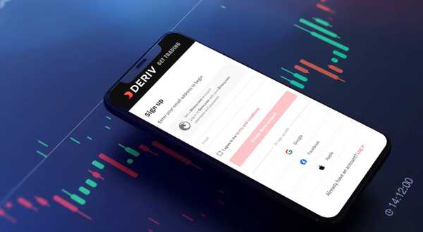 An online trading demo account on Deriv.