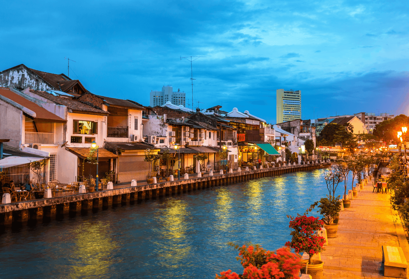 Houses nearby water canal