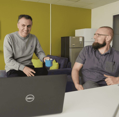 Group of man discussing