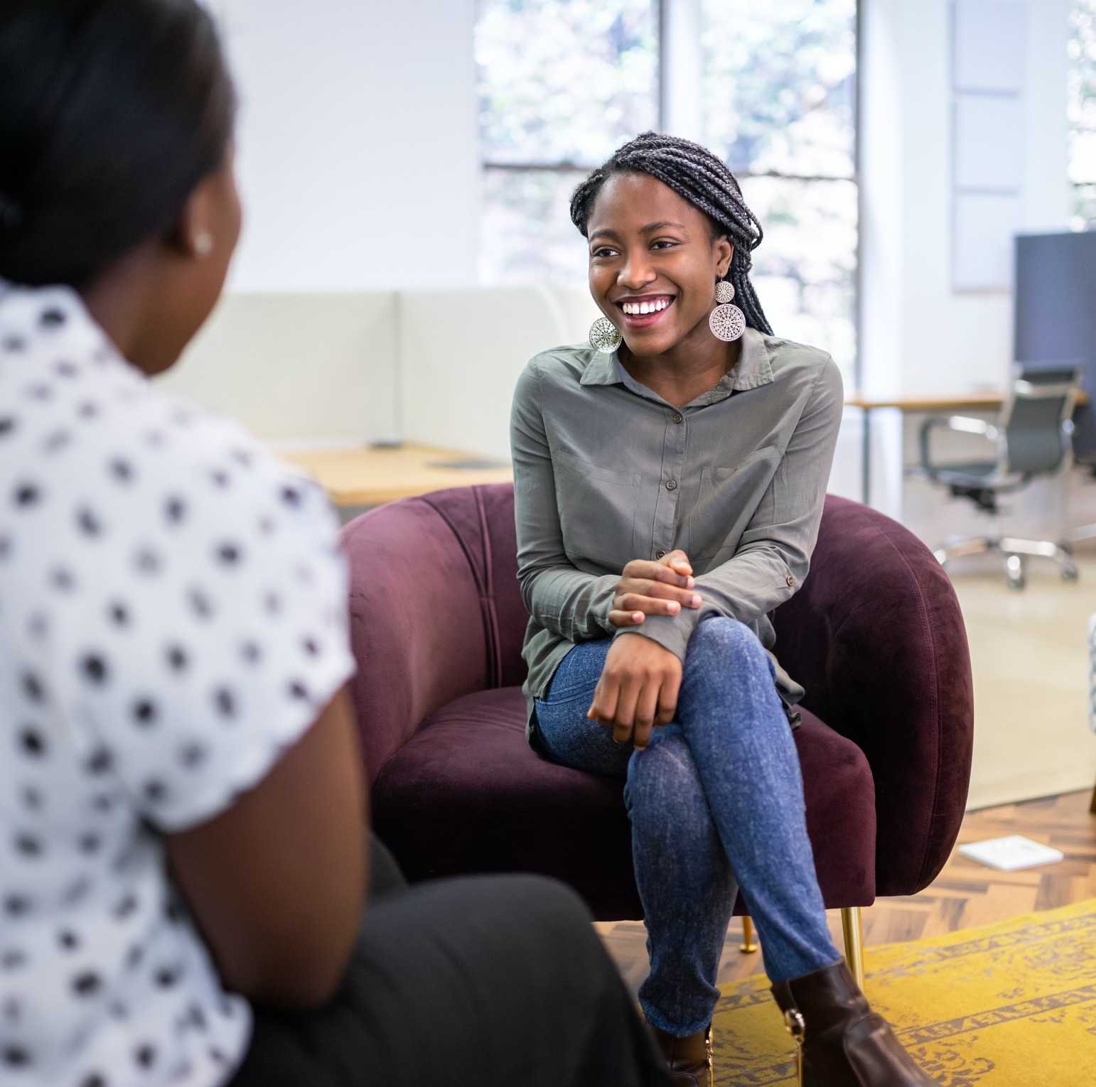 Girl sitting on a chair
